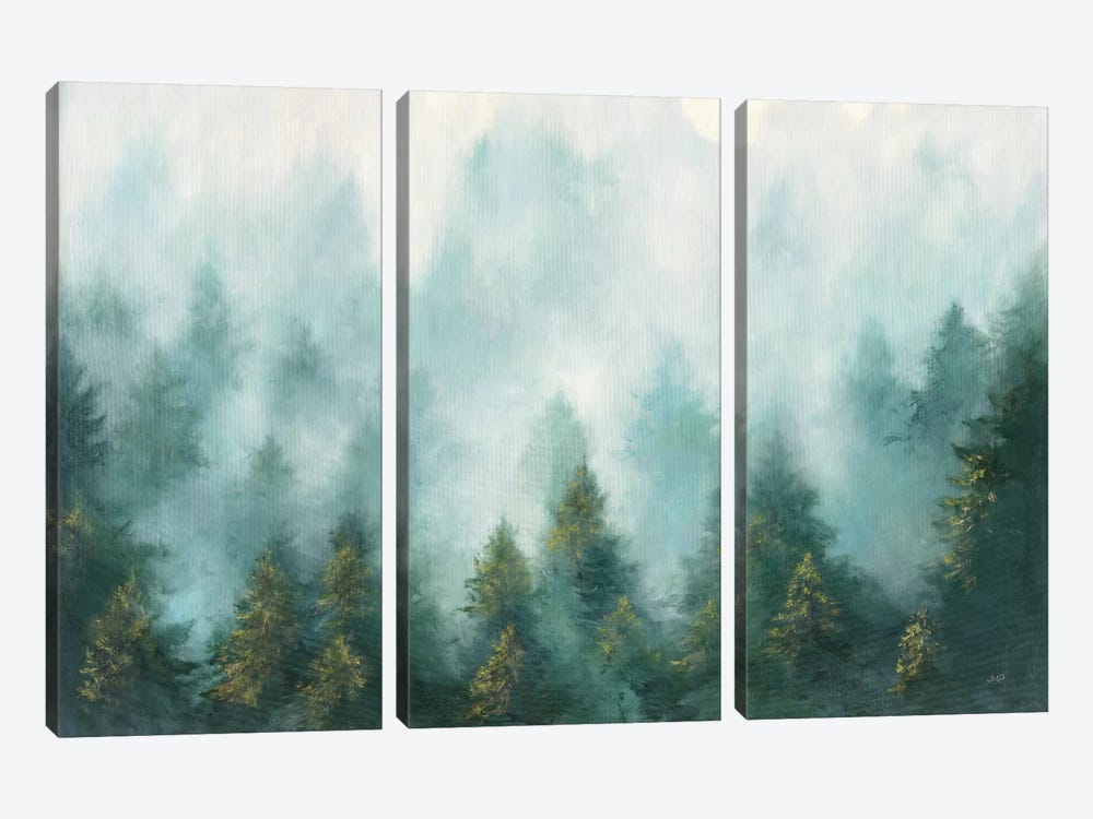 Misty Forest by Julia Purinton 3-piece Canvas Wall Art