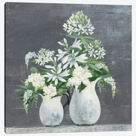 Later Summer Bouquet III White Vase Canvas Print #JPU52} by Julia Purinton Art Print
