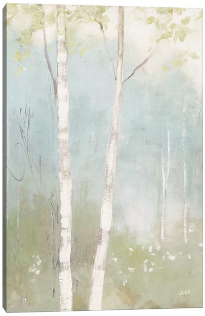 Spring Fling I Cool Crop Canvas Art Print - Birch Tree Art