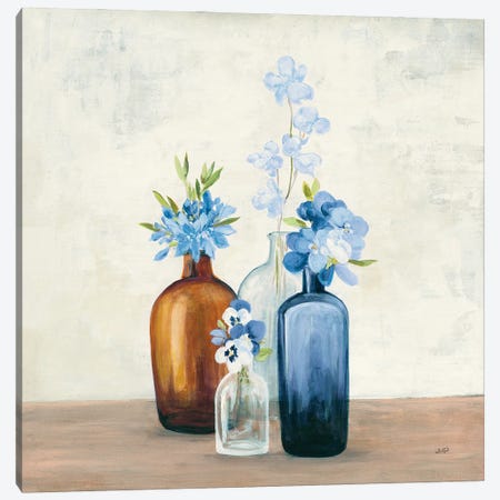 Windowsill Garden II Blue Canvas Print #JPU65} by Julia Purinton Canvas Print