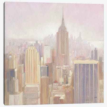 Manhattan In The Mist Canvas Print #JPU6} by Julia Purinton Canvas Art