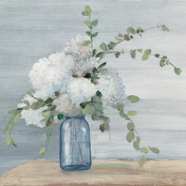 Eucalyptus: Morning Bouquet Navy Crop by Julia Purinton