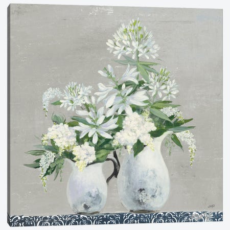 Late Summer Bouquet III with Tile Canvas Print #JPU86} by Julia Purinton Canvas Art Print