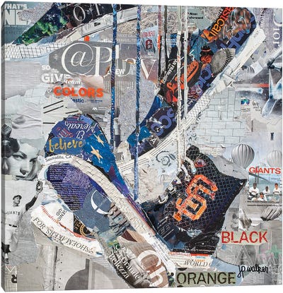 Orange & Black Canvas Art Print - Limited Edition Sports Art