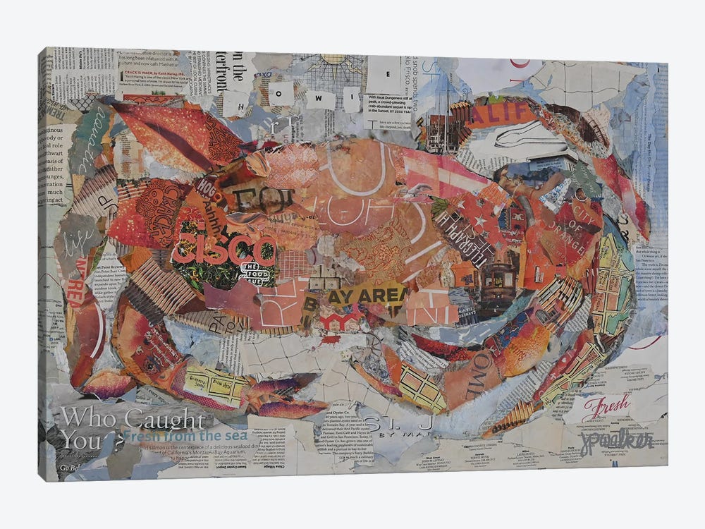 San Francisco Crab by Jamie Pavlich-Walker 1-piece Canvas Art Print