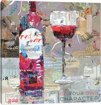 Red Wine Canvas Art Print - Jamie Pavlich-Walker