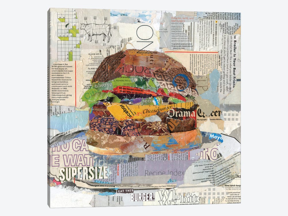 Eat This Burger by Jamie Pavlich-Walker 1-piece Canvas Artwork