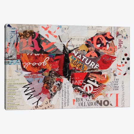 Butterflies Are Free Canvas Print #JPW94} by Jamie Pavlich-Walker Canvas Artwork