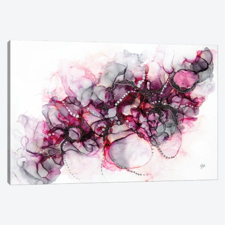 Pink Elephant In The Room Canvas Print #JPZ18} by Jamie Pomeranz Canvas Wall Art