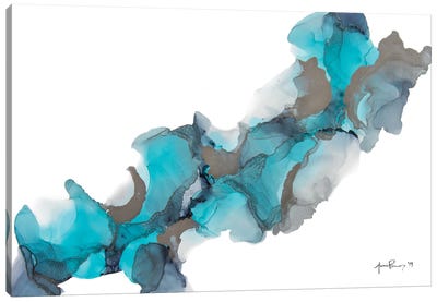 Icy Waters Canvas Art Print - Alcohol Ink Art