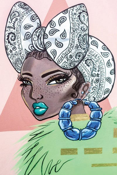 Girl With Bamboo Earring by Jonquel Art gallery poster