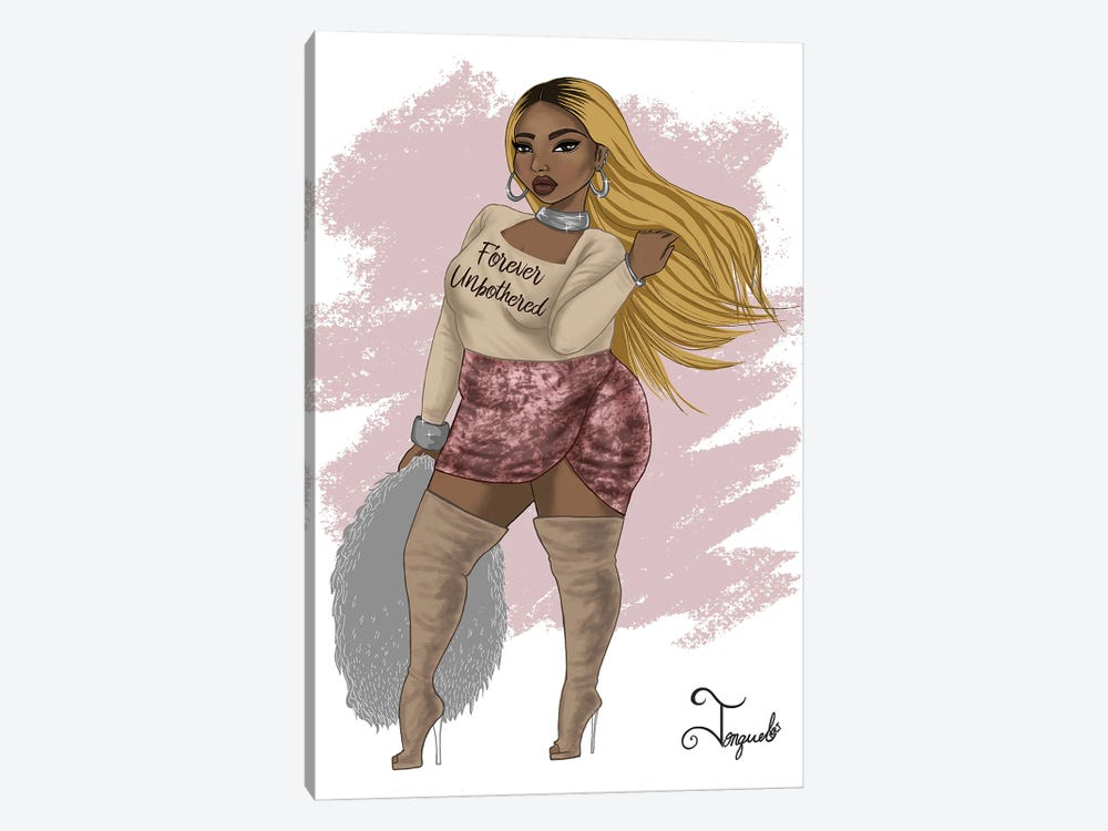 Forever Unbothered by Jonquel Art 1-piece Canvas Artwork