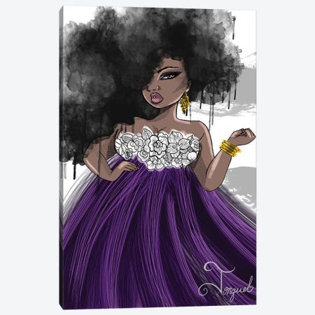 Pretty In Purple Canvas Print #JQA26} by Jonquel Art Canvas Artwork