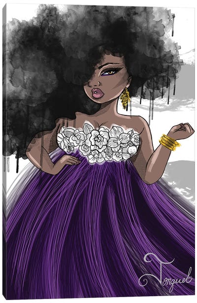 Pretty In Purple Canvas Art Print - Dress & Gown Art