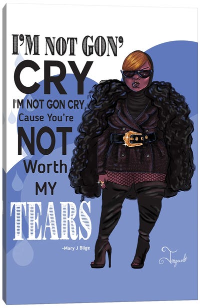 No More Tears Canvas Art Print - R&B & Soul Music Art