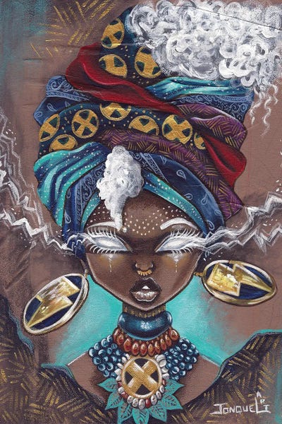 Afro Storm by Jonquel Art art print