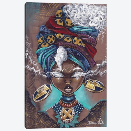 Afro Storm Canvas Print #JQA44} by Jonquel Art Canvas Art