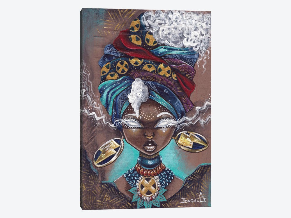 Afro Storm by Jonquel Art 1-piece Canvas Art