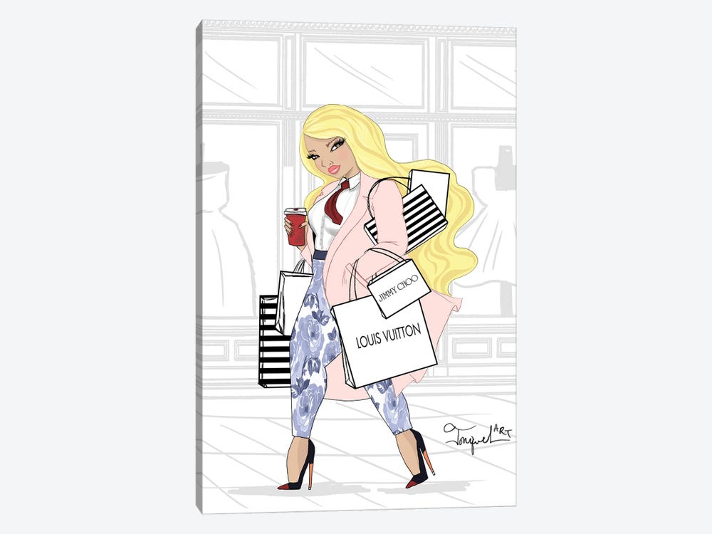 Shopping Day by Jonquel Art 1-piece Art Print