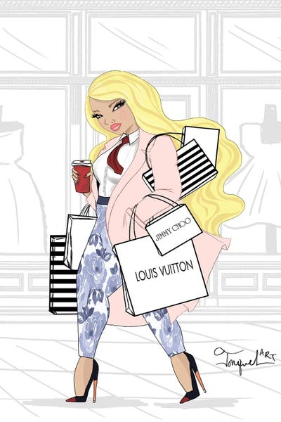Shopping: Shopping Day by Jonquel Art