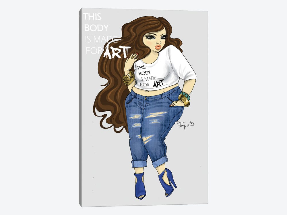 This Body Was Made For Art by Jonquel Art 1-piece Canvas Art Print