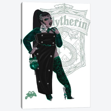 Rep Your House (Slytherin) Canvas Print #JQA55} by Jonquel Art Canvas Print