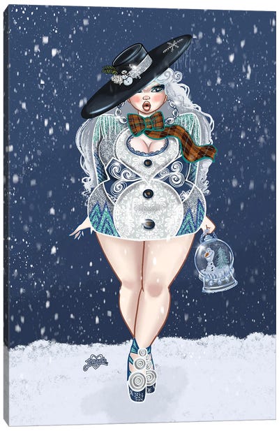 Frostie Canvas Art Print - Snowman Art