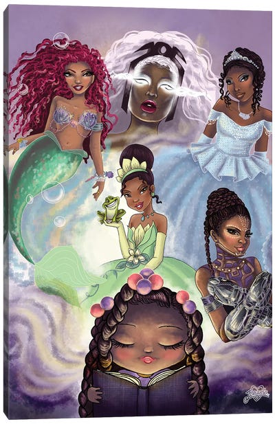 Dream In Color Canvas Art Print - Mermaid Art