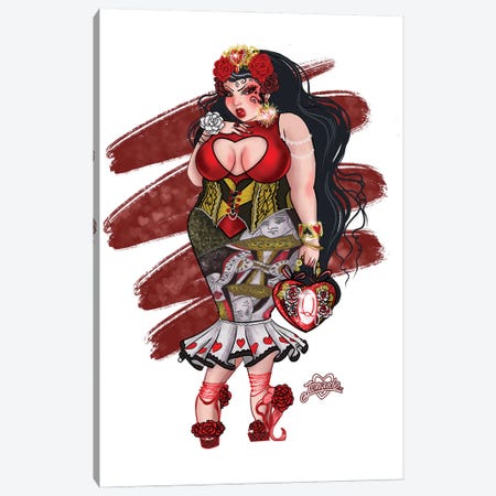 Queen of Hearts Canvas Print #JQA86} by Jonquel Art Canvas Art