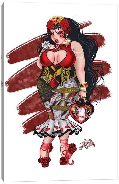 Queen of Hearts Canvas Art Print - Jonquel Art
