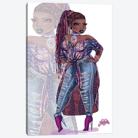 Wakanda Fashion II Canvas Print #JQA88} by Jonquel Art Canvas Print