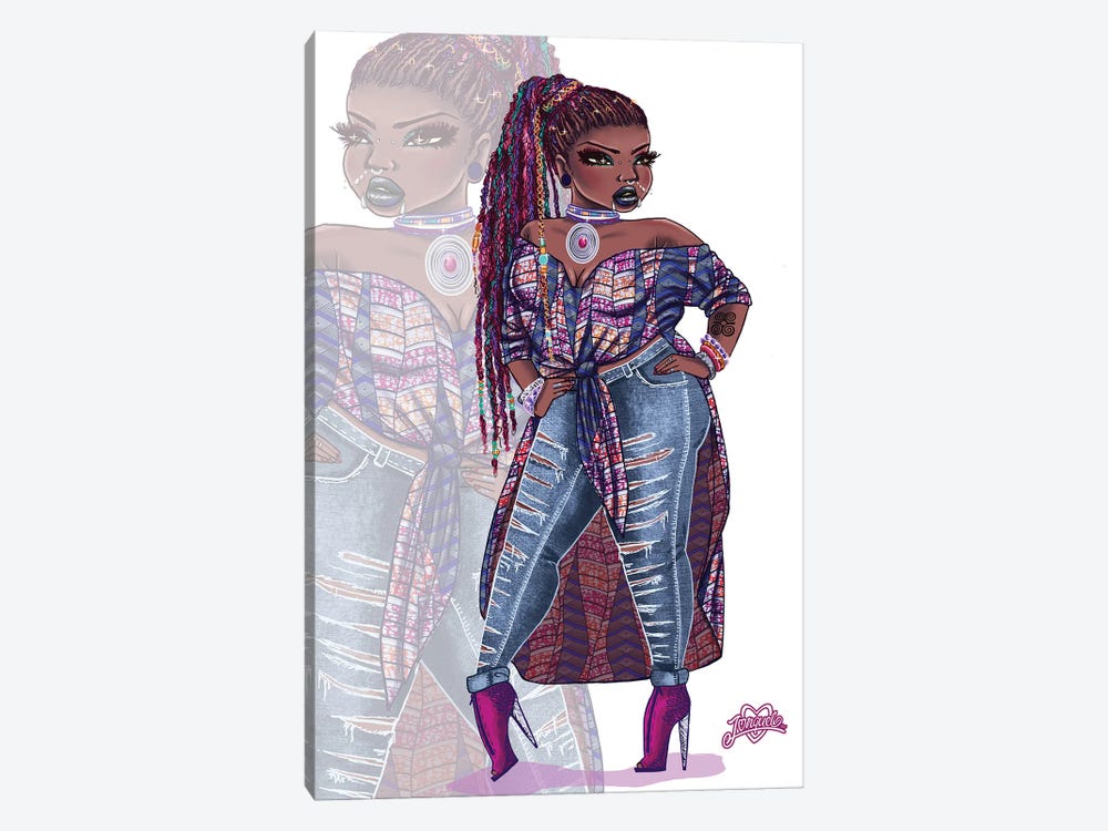 Wakanda Fashion II by Jonquel Art 1-piece Canvas Art