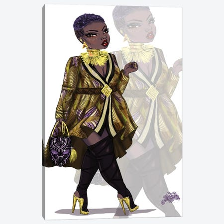 Wakanda Fashion III Canvas Print #JQA89} by Jonquel Art Canvas Art Print