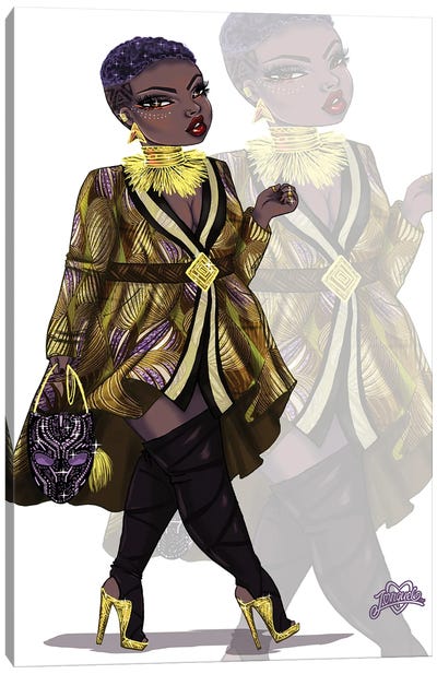 Wakanda Fashion III Canvas Art Print - Black Panther