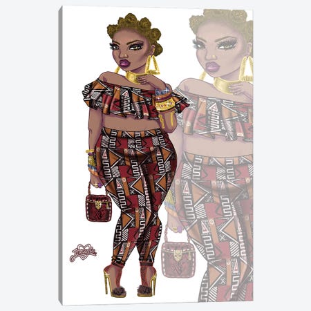 Wakanda Fashion IV Canvas Print #JQA90} by Jonquel Art Canvas Artwork