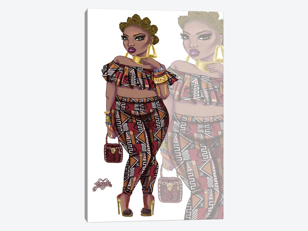 Wakanda Fashion IV by Jonquel Art 1-piece Canvas Print