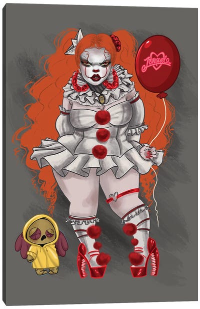 We All Float Canvas Art Print - Pennywise