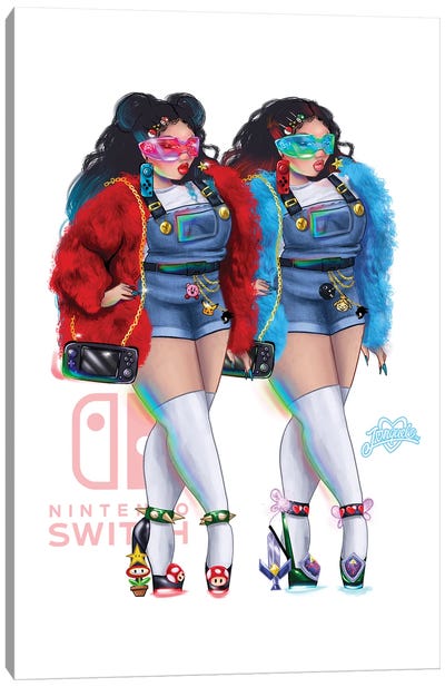 Nintendo Twinz Canvas Art Print