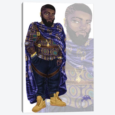 Wakanda Fashion (Look 6) Canvas Print #JQA99} by Jonquel Art Canvas Wall Art
