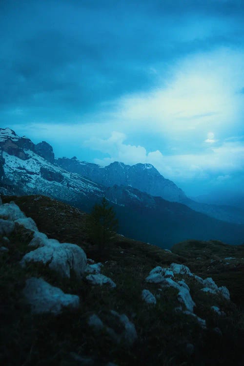 Blue Hour On Italian Mountains