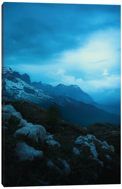 Blue Hour On Italian Mountains Canvas Art Print - Jeferson Castellari