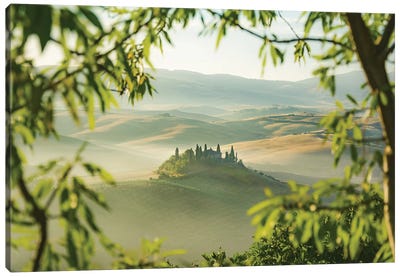 Tuscan Naturally Framed (Podere Belvedere, San Quirico D'Orcia) Canvas Art Print