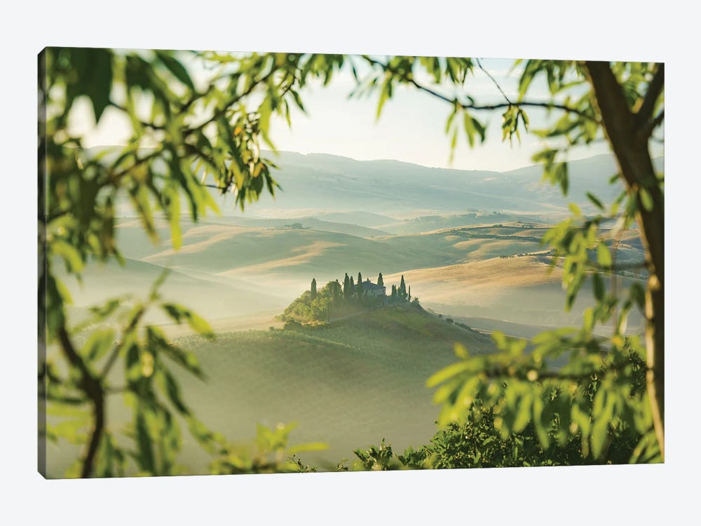 Tuscan Naturally Framed (Podere Belvedere, San Quirico D'Orcia) by Jeferson Castellari 1-piece Canvas Art Print