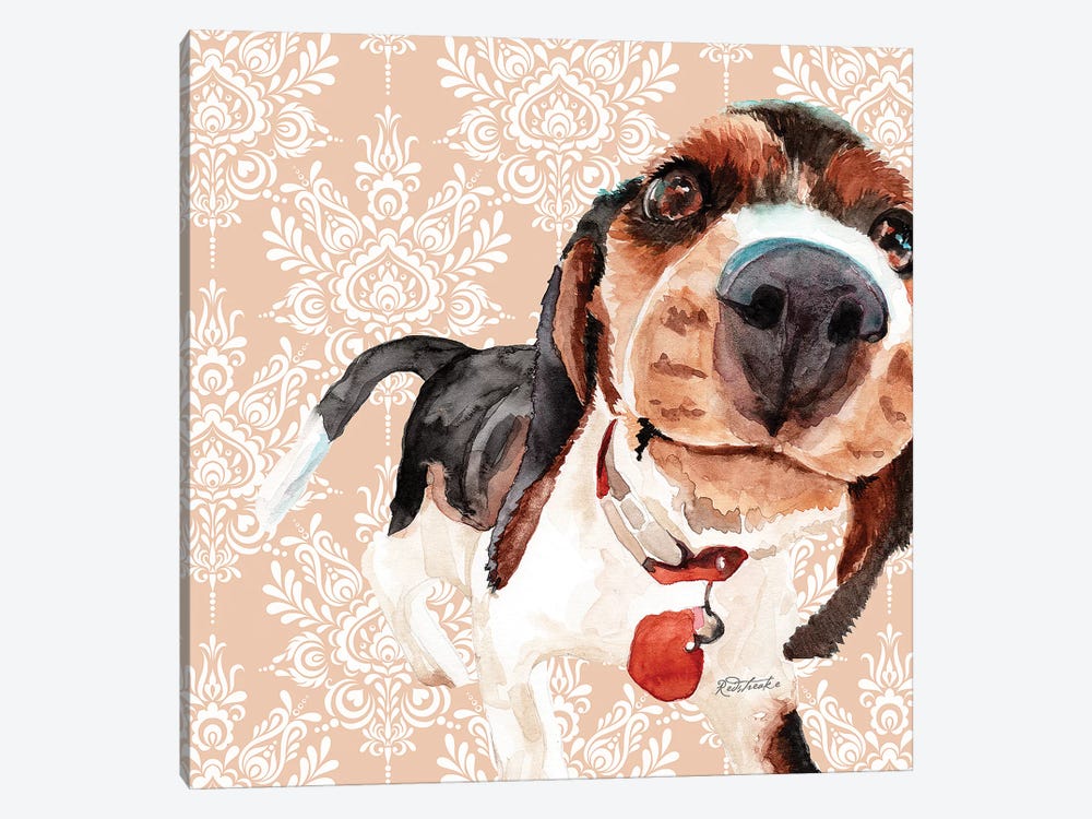 Beagle by Jennifer Redstreake 1-piece Canvas Art Print