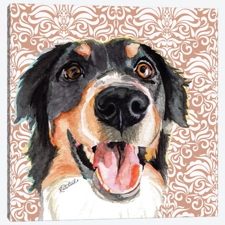 Bernese Mountain Dog Canvas Print #JRE104} by Jennifer Redstreake Art Print