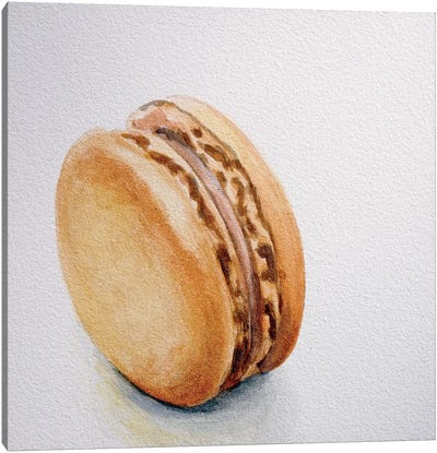 Caramel Macaron Canvas Art Print - Jennifer Redstreake