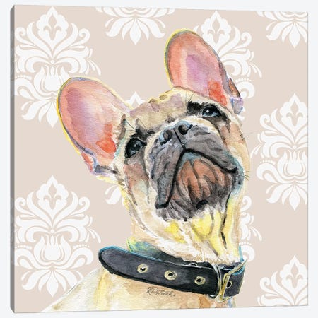 French Bulldog Canvas Print #JRE115} by Jennifer Redstreake Canvas Wall Art