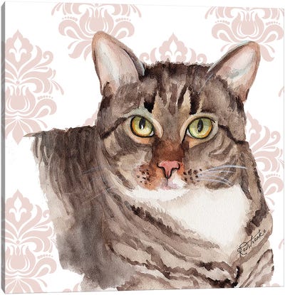 Gertie Canvas Art Print - British Shorthair Cat Art