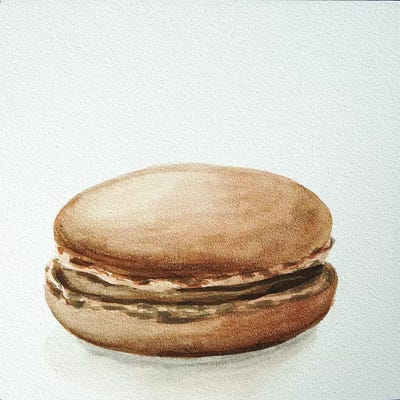 Chocolate Macaron by Jennifer Redstreake metal wall art