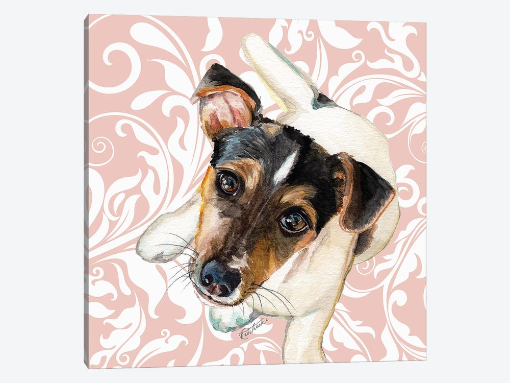 Jack Russell Terrier by Jennifer Redstreake 1-piece Canvas Artwork